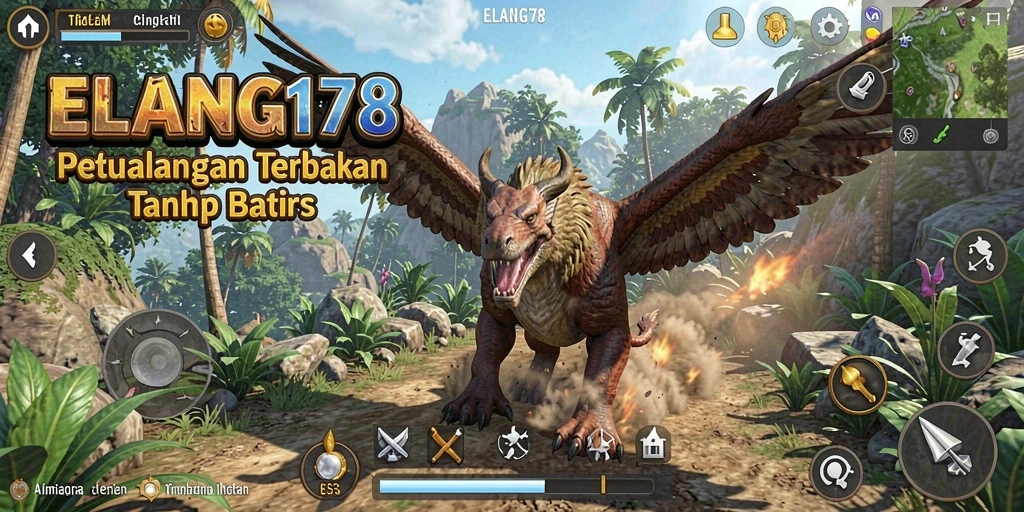 Tampilan aksi seru dalam dunia Open World ELANG178.