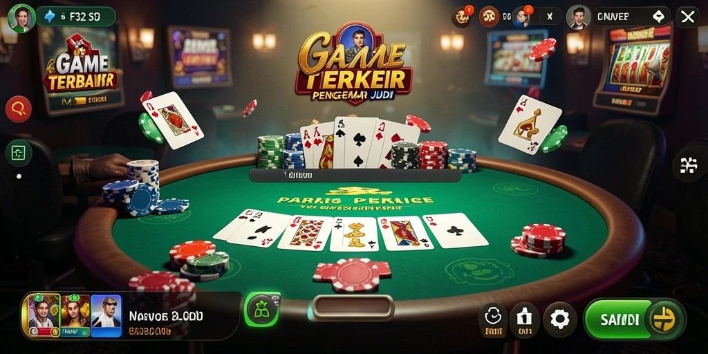 Tampilan gameplay Poker yang seru di F32 dengan interaksi pemain.