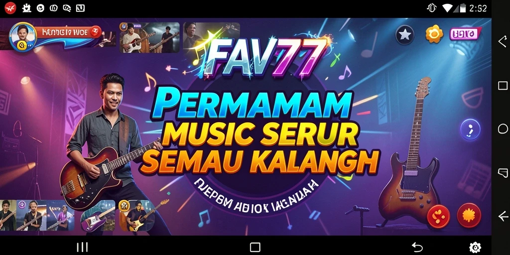 Screenshot gameplay FAV77 menampilkan keseruan bermain musik.