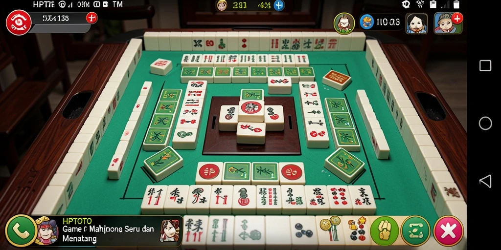 Tampilan gameplay HPTOTO yang seru dan menantang dalam Mahjong.