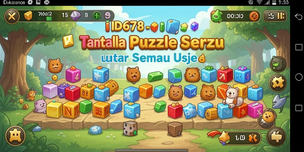 Tampilan gameplay seru dan tantangan dari ID678 di layar.