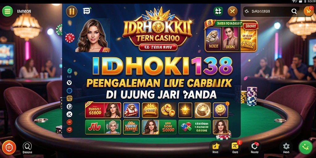 Screenshot gameplay Live Casino yang mendebarkan dan interaktif dari IDRHOKI138.