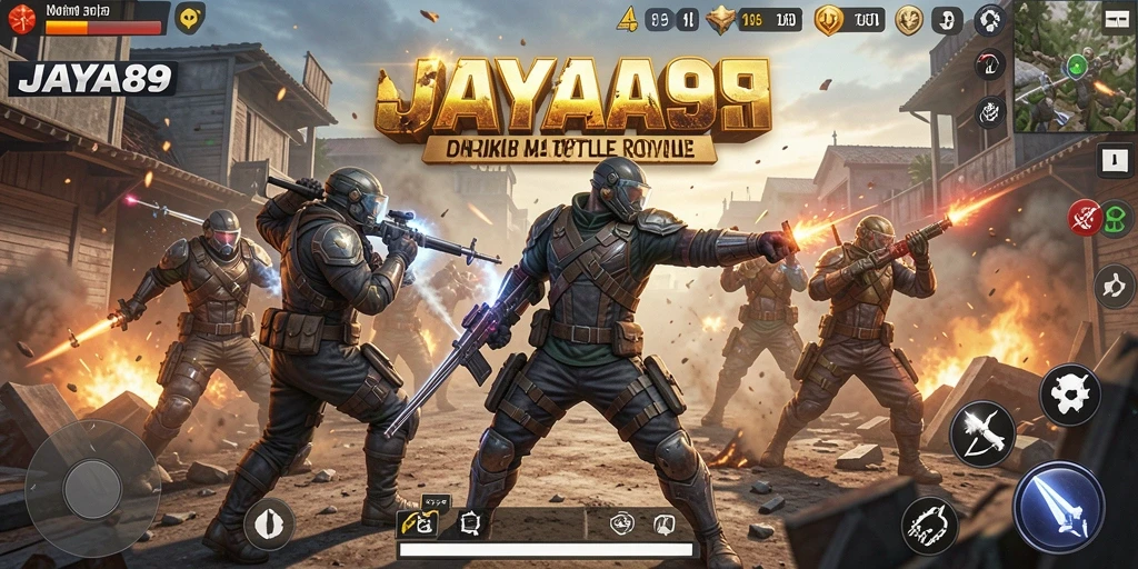 Screenshot gameplay menampilkan aksi pertempuran seru di JAYA89.