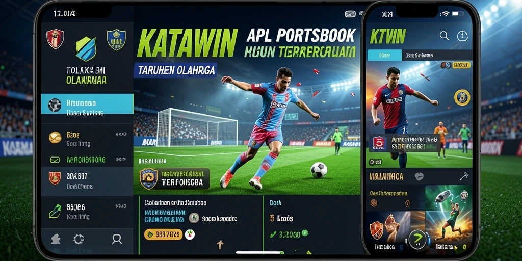 Tampilan menarik dari aplikasi KATAWIN saat melakukan taruhan olahraga.