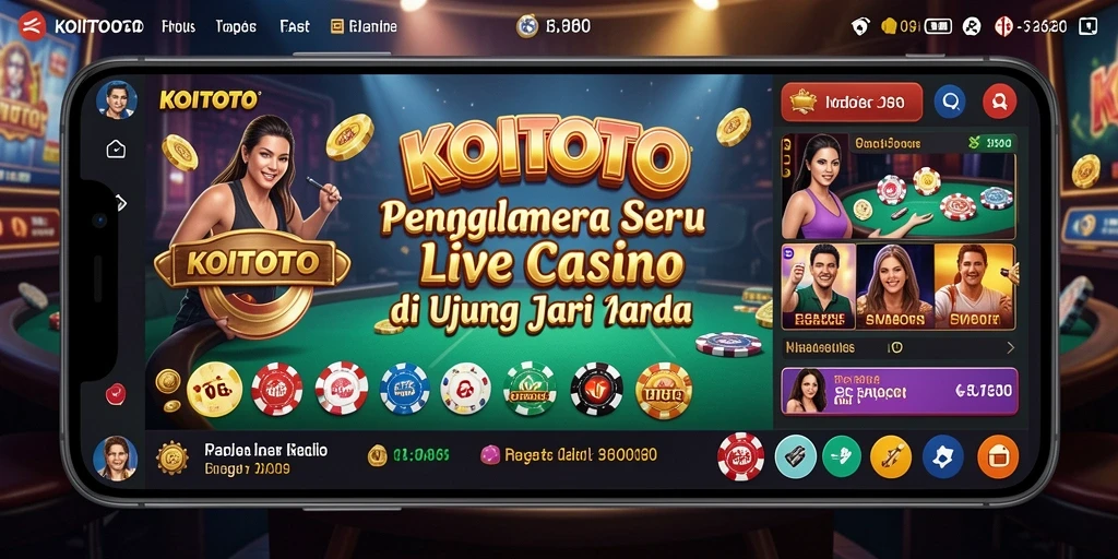 Tampilan gameplay Live Casino di KOITOTO dengan dealer langsung.