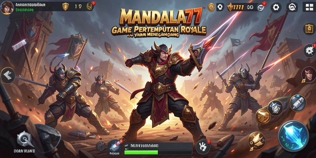 Gameplay mendebarkan dalam MANDALA77 bertipe Battle Royale.