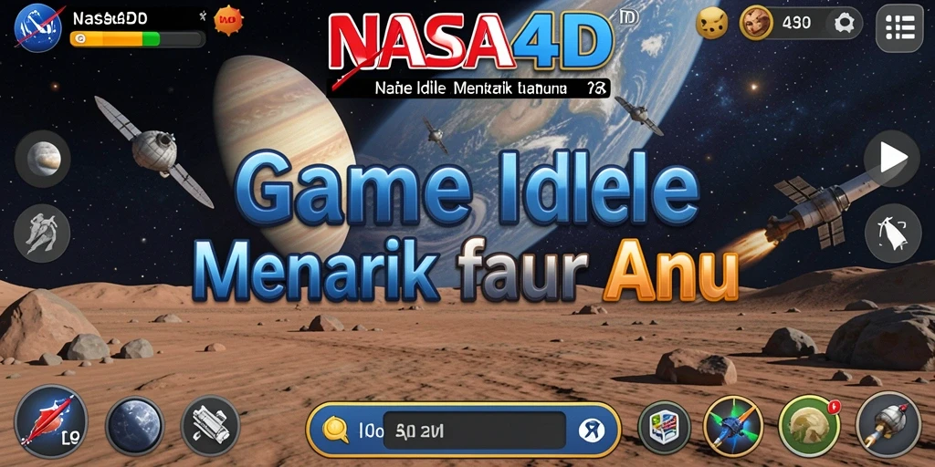 Screenshot gameplay NASA4D menampilkan eksplorasi luar angkasa yang seru.