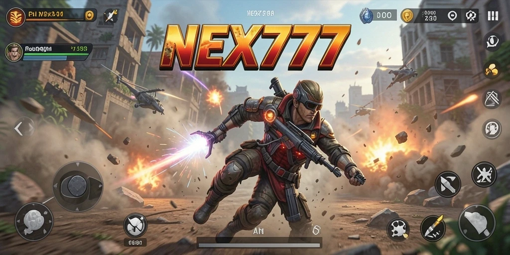 Screenshot dari gameplay seru NEX777 dengan aksi pertempuran menegangkan.