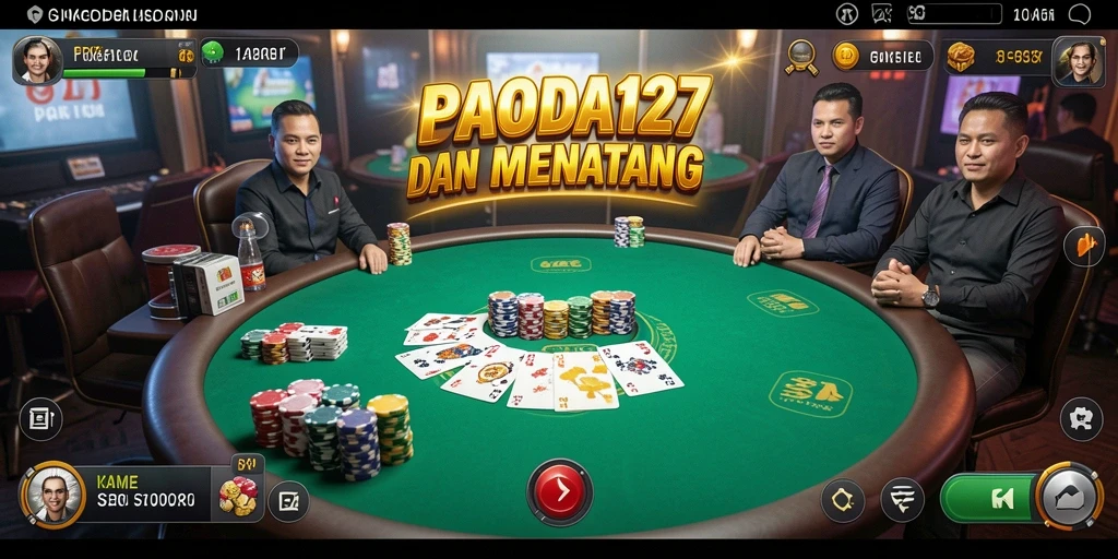 Tampilan menarik dari gameplay PAGODA127 poker yang mendebarkan.