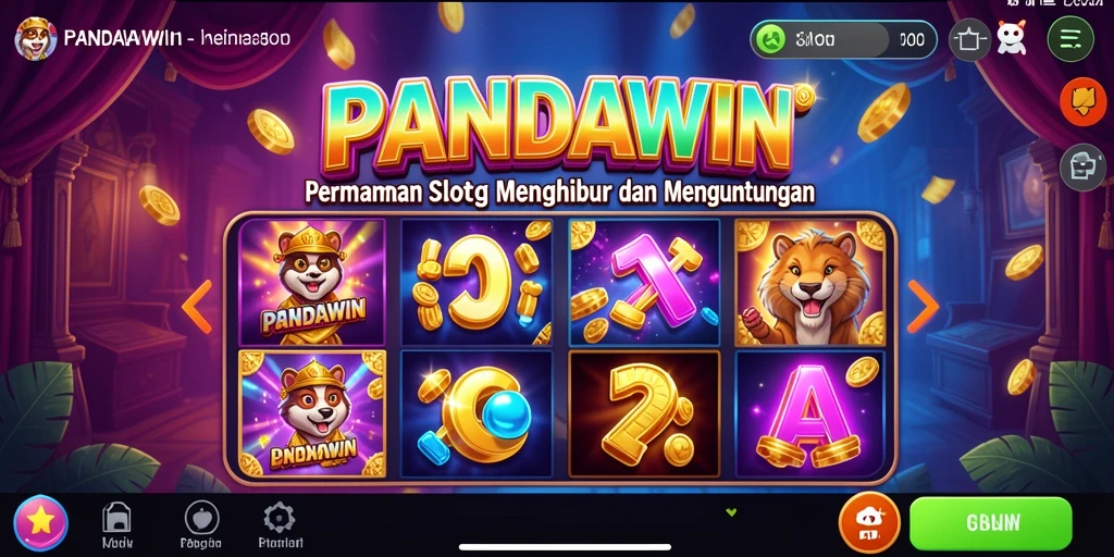 Screenshot utama PANDAWIN menampilkan gameplay Slot yang mendebarkan dan imersif.