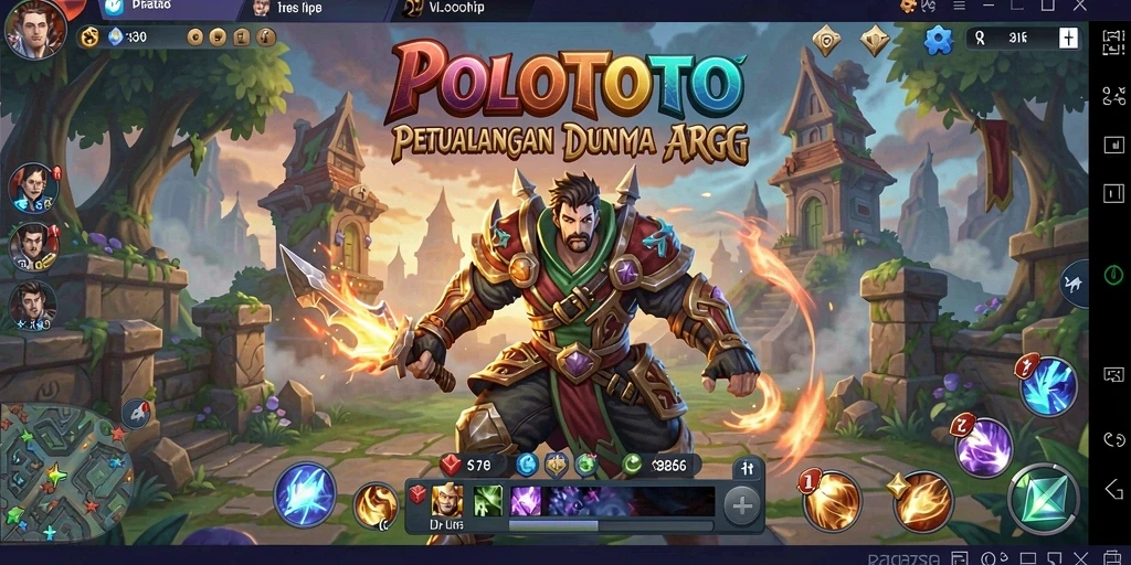 Screenshot gameplay POLOTOTO yang menampilkan pertarungan seru.
