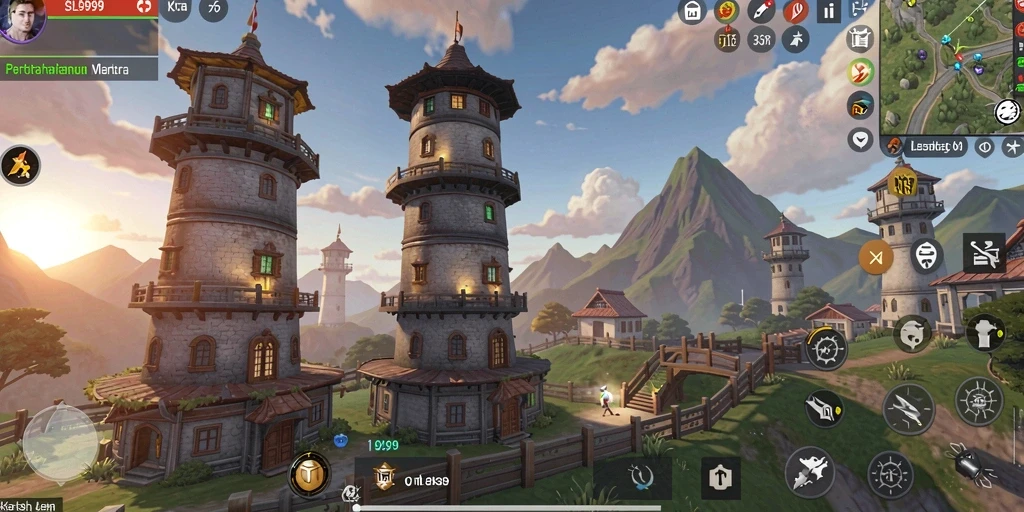 Tampilan gameplay SL999 yang mendebarkan dan penuh aksi Tower Defense.