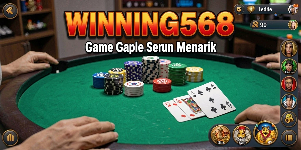 Gambaran gameplay menyenangkan dari WINNING568 yang penuh aksi Gaple.